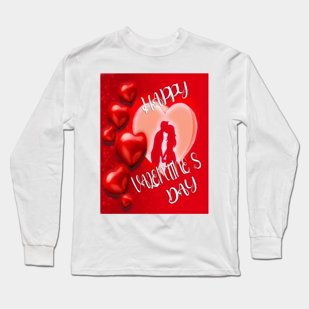 Happy valentine day Long Sleeve T-Shirt by KareemTengo